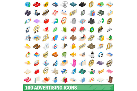 100 Advertising Icons Set: The Ultimate Visual Toolkit for Modern Campaigns