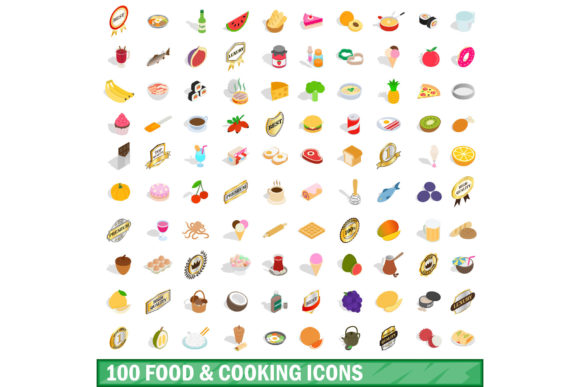 100 Food and Cooking Icons Set: A Practical Guide for Designers and Creators