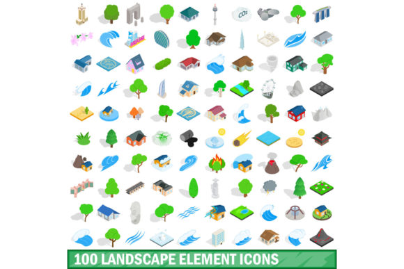 100 Landscape Element Icons Set: A Practical Guide to Integrating Vector Illustrations into Your Design Workflow
