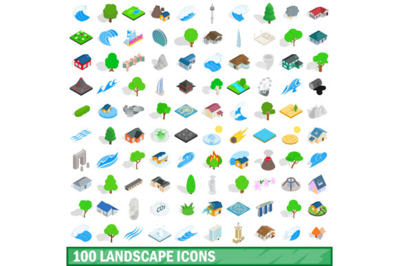 100 Landscape Icons Set for Stunning Visuals