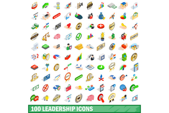 100 Leadership Icons Set for Modern Design