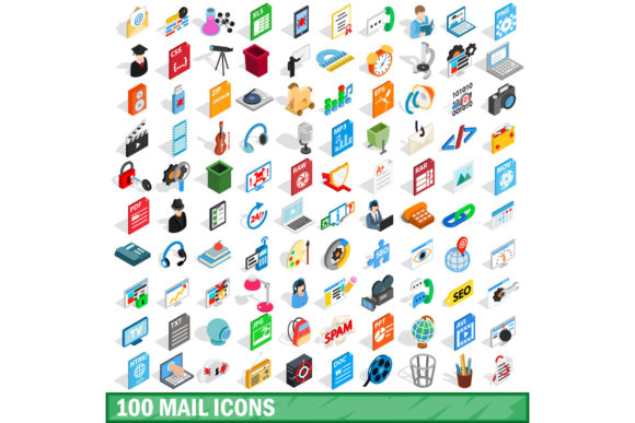 100 Mail Icons Set, Isometric 3d Style: Elevating Your Digital Communication Visuals