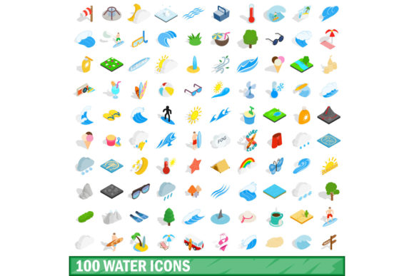100 Water Icons Set, Isometric 3d Style: A Comprehensive Evaluation