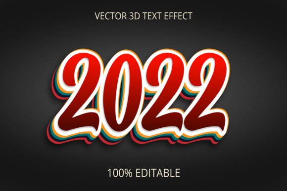 3d 2022 Text Effect Creative Design