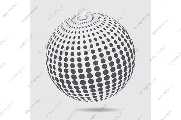 3D Sphere Circle Halftone Pattern Design: A Versatile Asset for Modern Creators