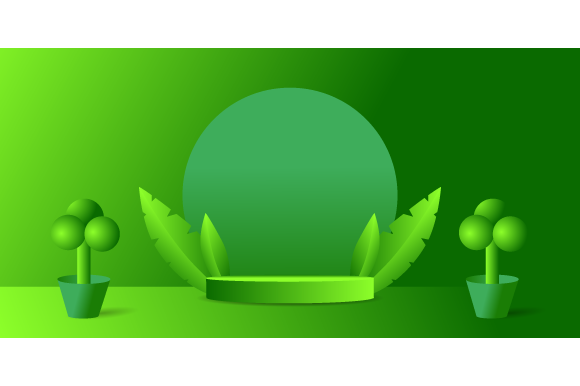 Transforming Spaces with 3D Cylinder Podium Nature Green Design: The Ultimate Element for Modern Backgrounds