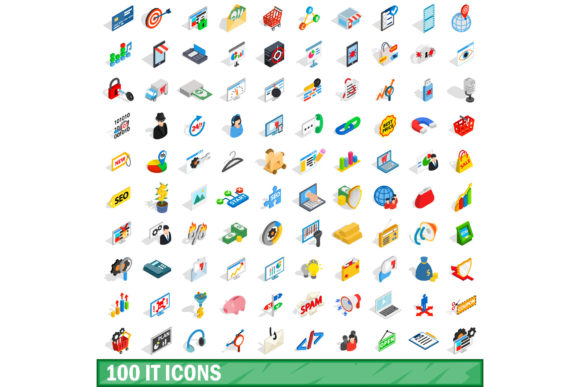 Unlocking Visual Depth: The Power of the 100 It Icons Set, Isometric 3d Style